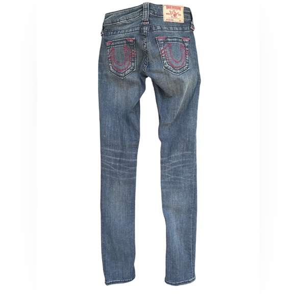 True Religion Denim - True Religion World Tour Skinny Jeans Size 27 Skinny Mdnght Bigt ruby red hs